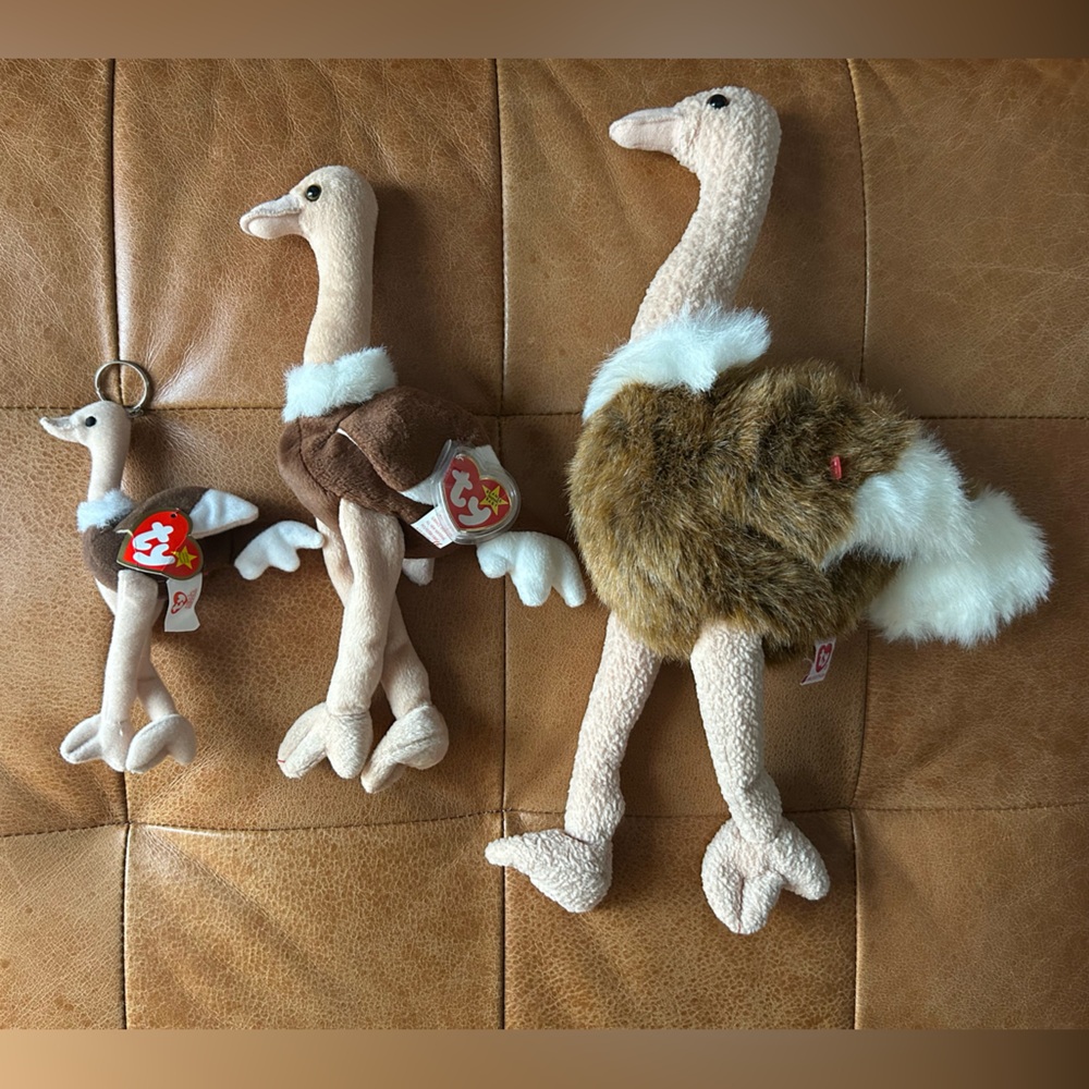 2/$30⚡️- TOY | Ty Beanie Baby Stretch the ostrich set of 3
